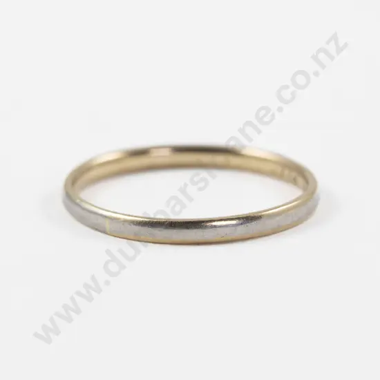 18ct and Platinum Plain Band Ring