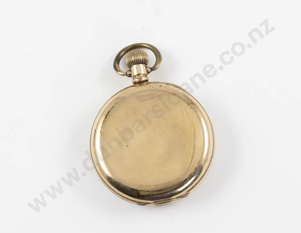 Dennison Gold Plated Open Faced Lever Wind Pocket Watch Image 1++