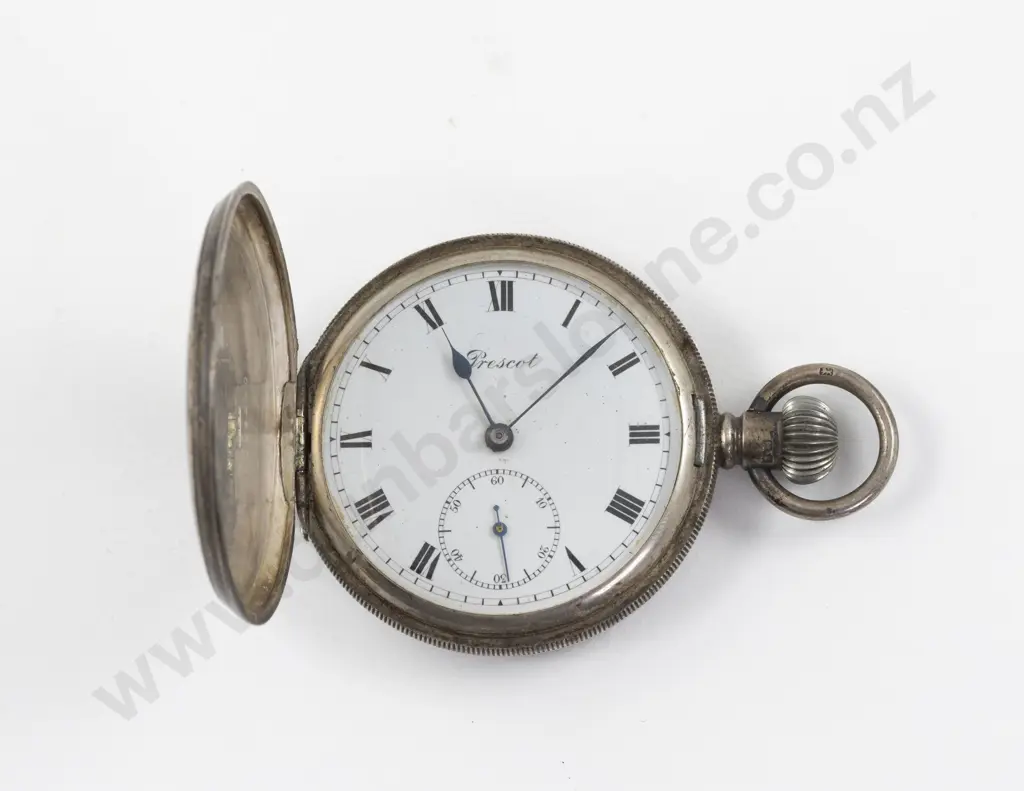 Dennison Silver Hunter Case Lever Wind Pocket Watch Image 1++