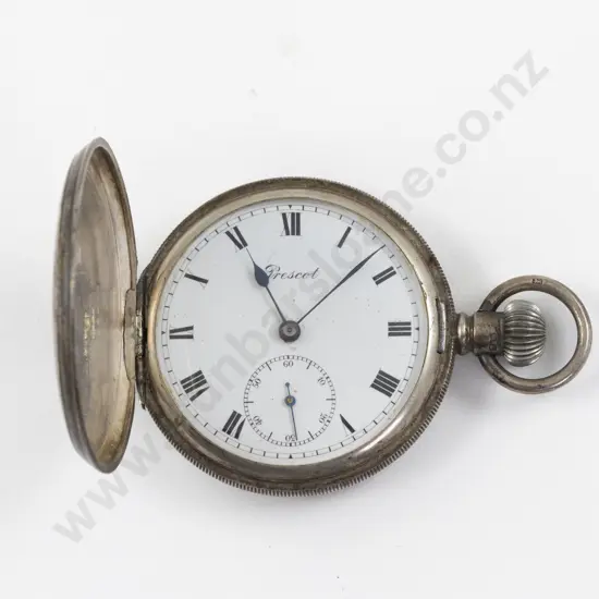 Dennison Silver Hunter Case Lever Wind Pocket Watch