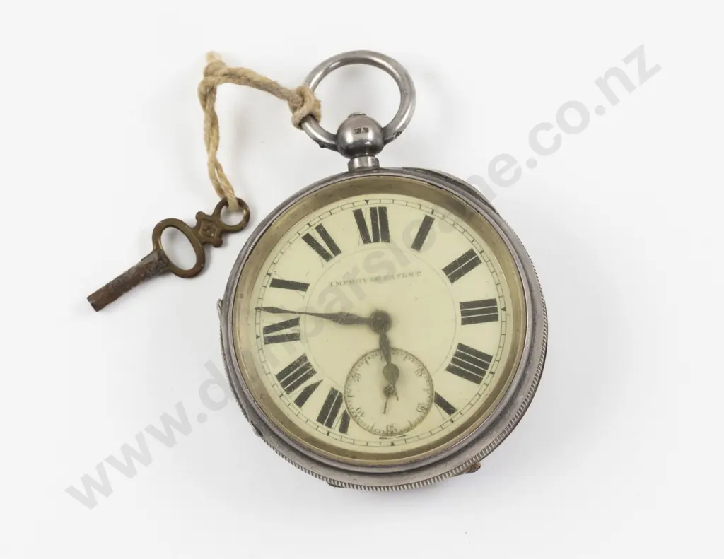 S/S Open Face Ket Wind Pocket Watch Image 1++