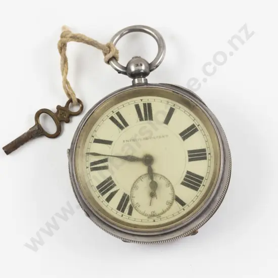 S/S Open Face Ket Wind Pocket Watch