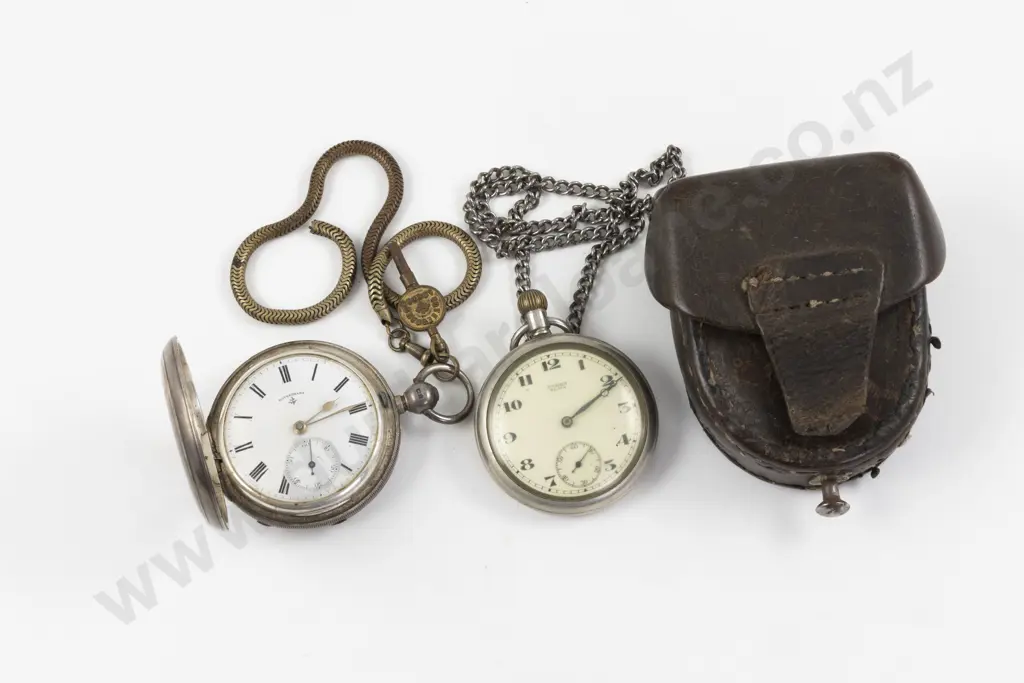 Rotherhams S/S Hunter Case Key Wind Pocket Watch Image 1++