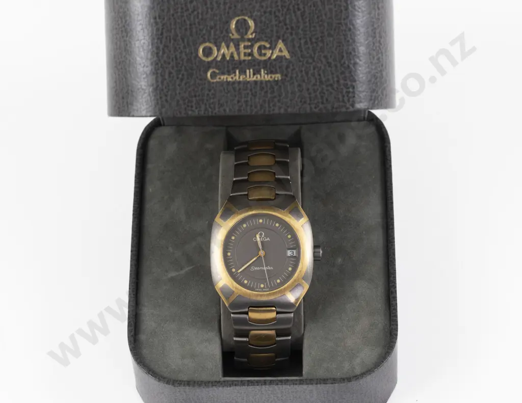 Vintage Omega Seamaster Titane 18ct & Titanium Ladies Wrist Watch Image 1++