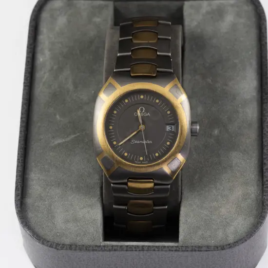 Vintage Omega Seamaster Titane 18ct & Titanium Ladies Wrist Watch