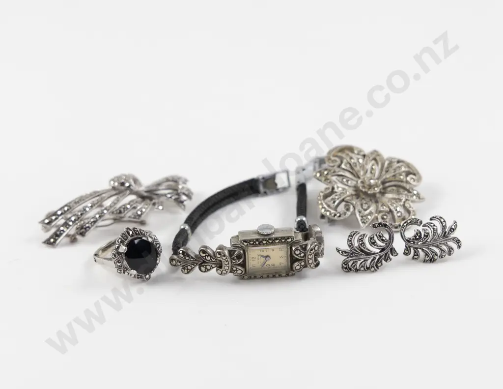Collection of S/S and Marcasite Assorted Jewellery Image 1++