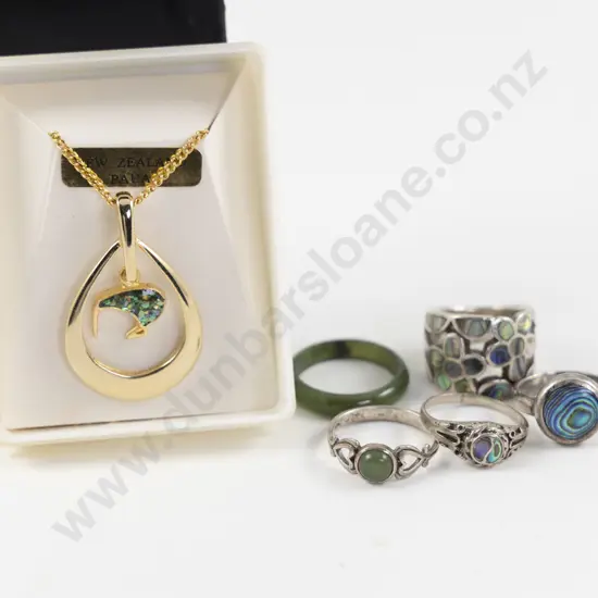 Collection of S/S Paua and Greenstone Jewellery