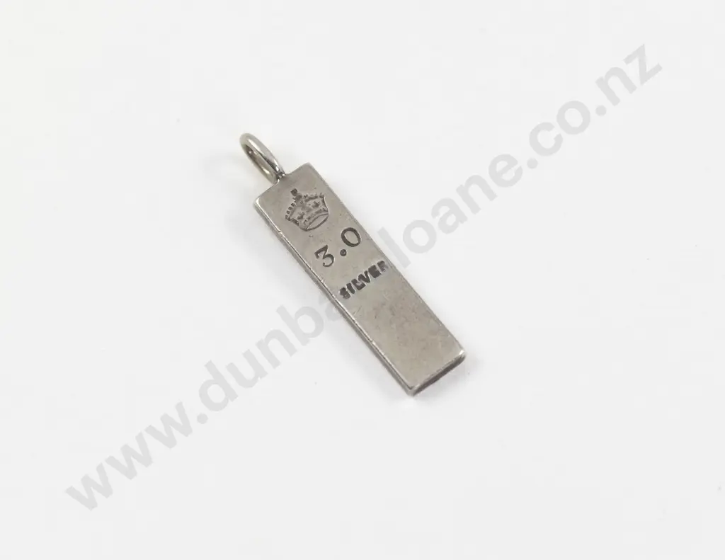 Silver 3gm Ingot Pendant Image 1++