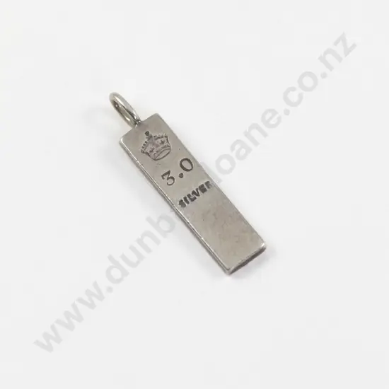 Silver 3gm Ingot Pendant