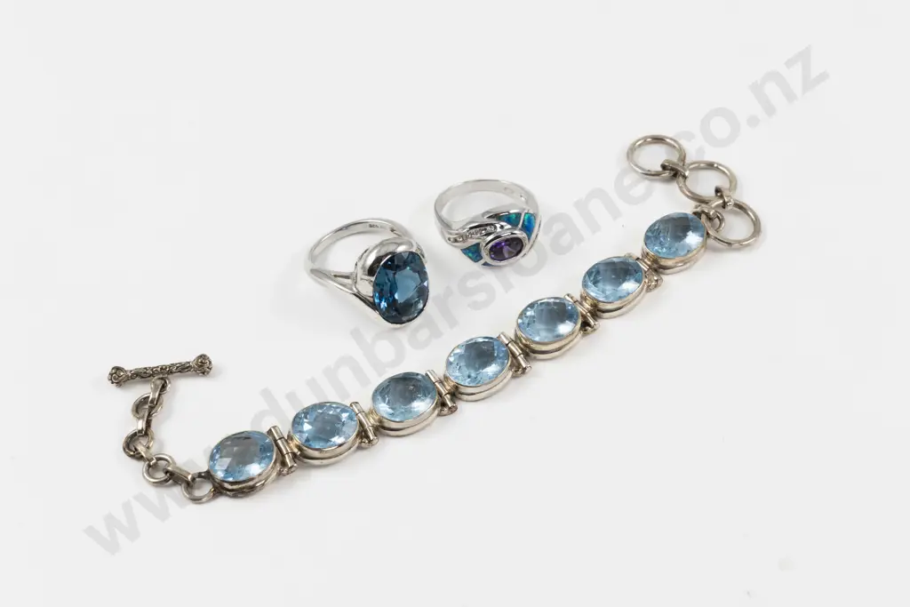 S/S Seven Stone Topaz Bracelet Image 1++