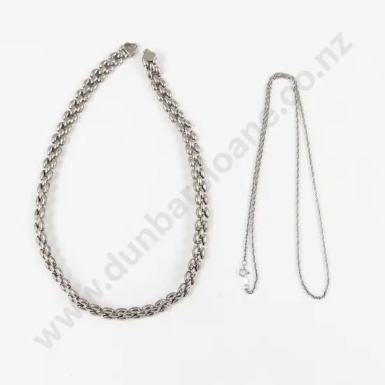 Two S/S Fancy Link Neck Chain