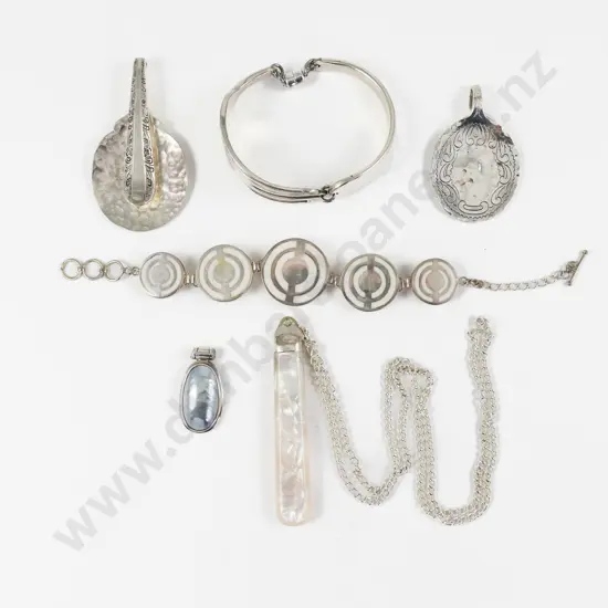 S/S MOP Bracelet and Pendant with Assorted Costume Jewellery