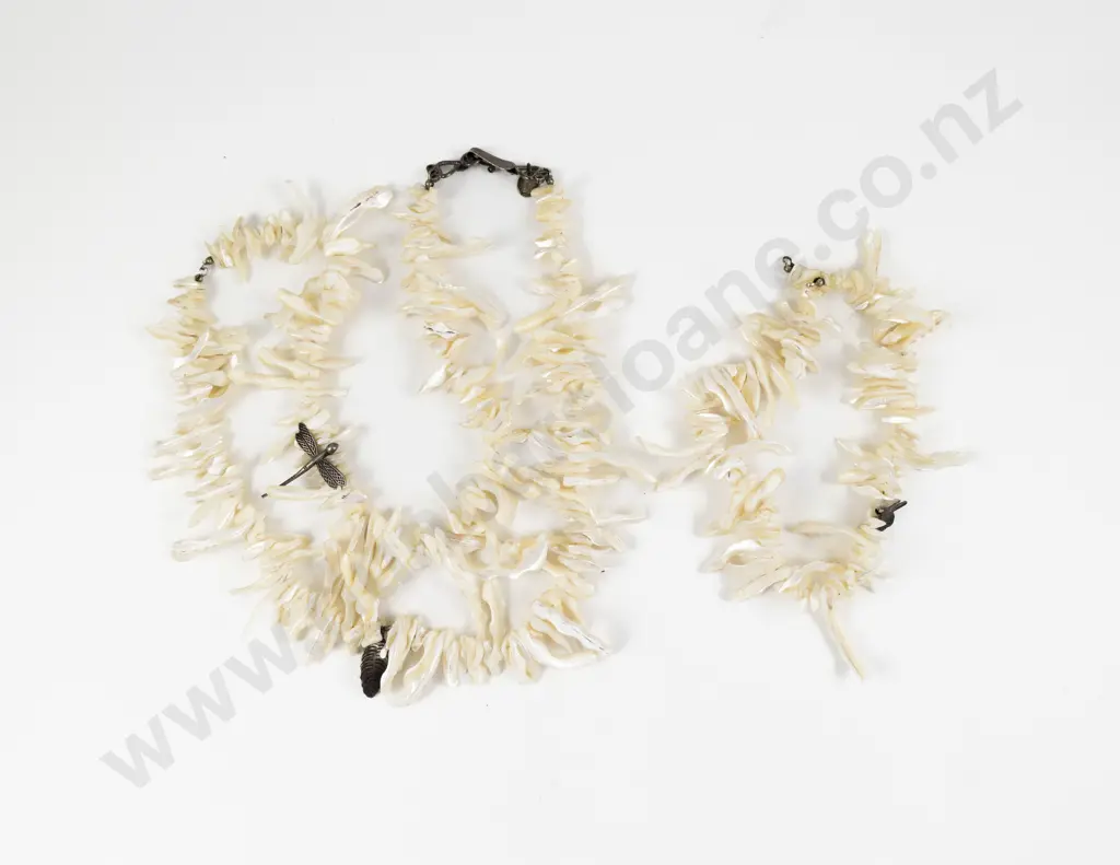 Tanja Curin Jeweller MOP Shell Two Part Necklace with S/S Motifs Image 1++