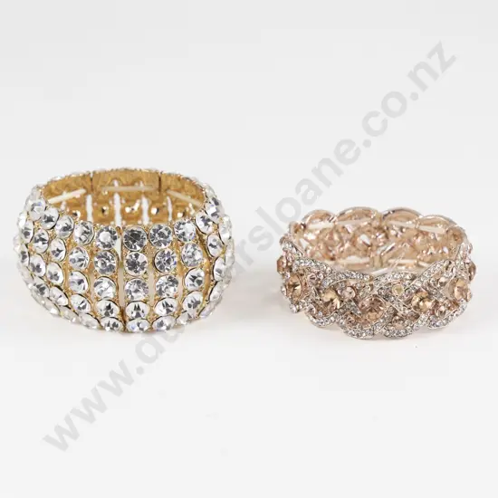 Two Rhinestone 'Bling' Costume Jewellery Bracelets