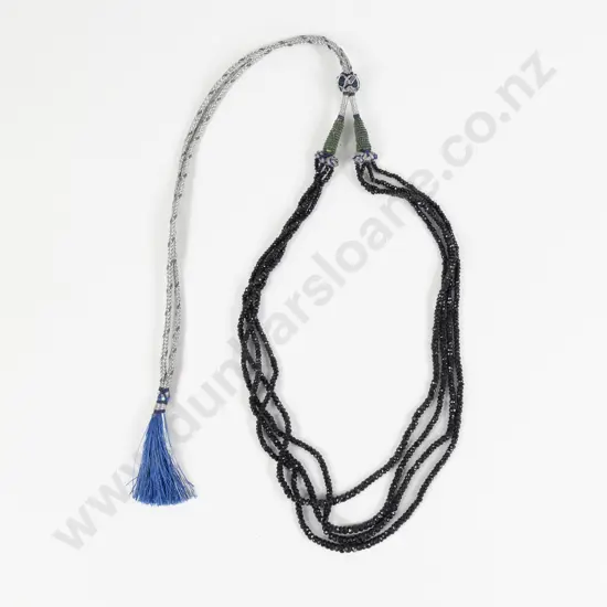 Multi Strand Sapphire Crystal Beaded Necklace