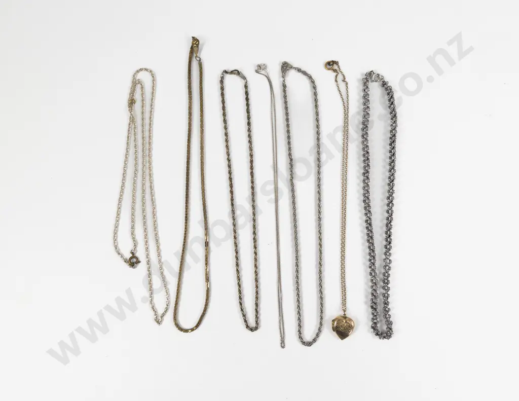 Collection of Assorted S/S and Plated Neck Chains Image 1++