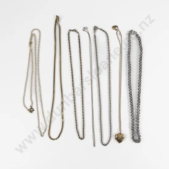 Collection of Assorted S/S and Plated Neck Chains
