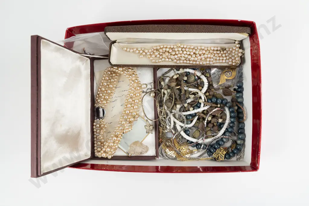 Collection of Assorted Imitation Pearl and Costume Jewellery Image 1++