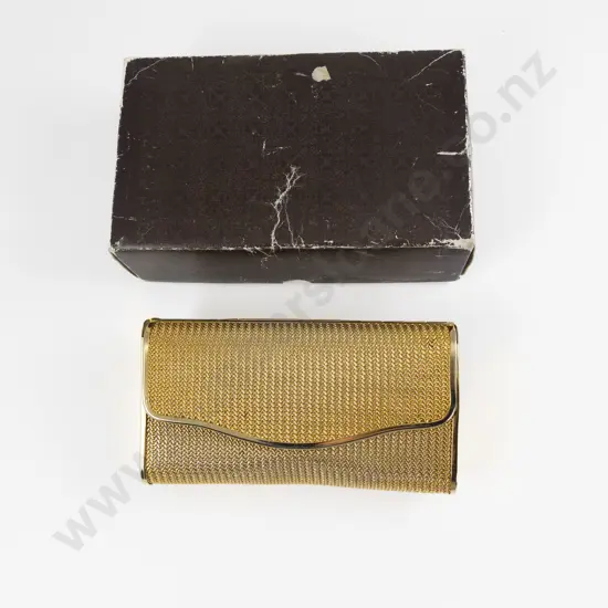 Vintage Gold Plated Woven Mesh Evening Clutch