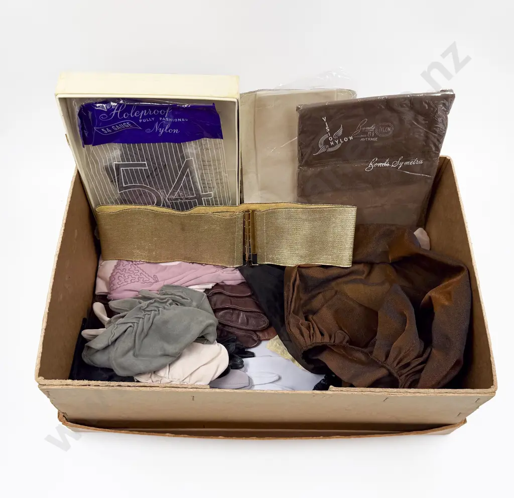 Vintage Original Packaged "Silk" Stockings with Belt Image 1++