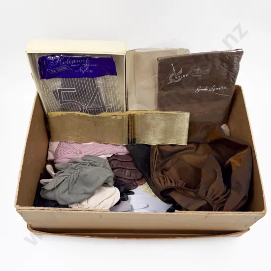 Vintage Original Packaged "Silk" Stockings with Belt