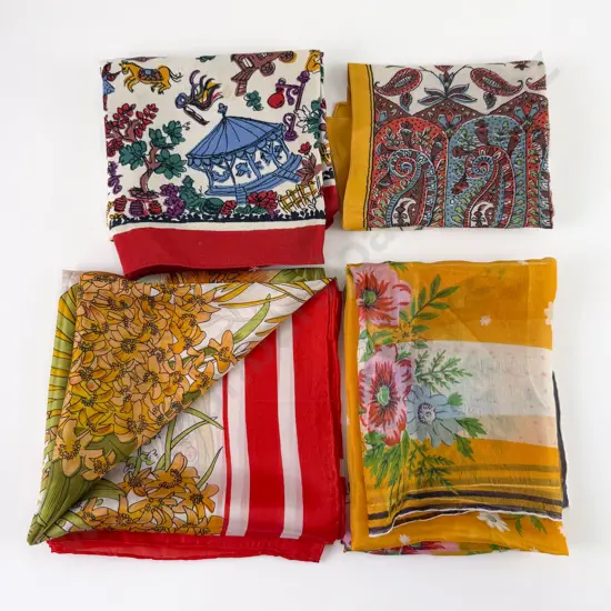 Four Various Scarfs