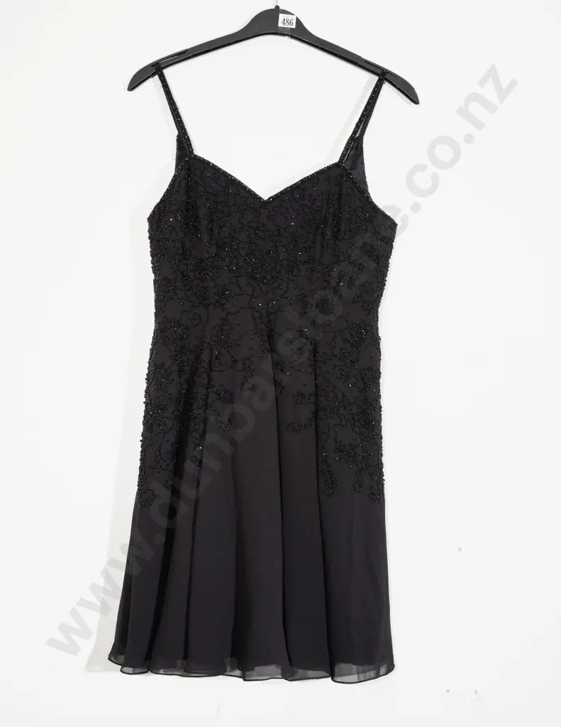 Circa 1970's Hand Beaded Short Length Ball Gown Image 1++