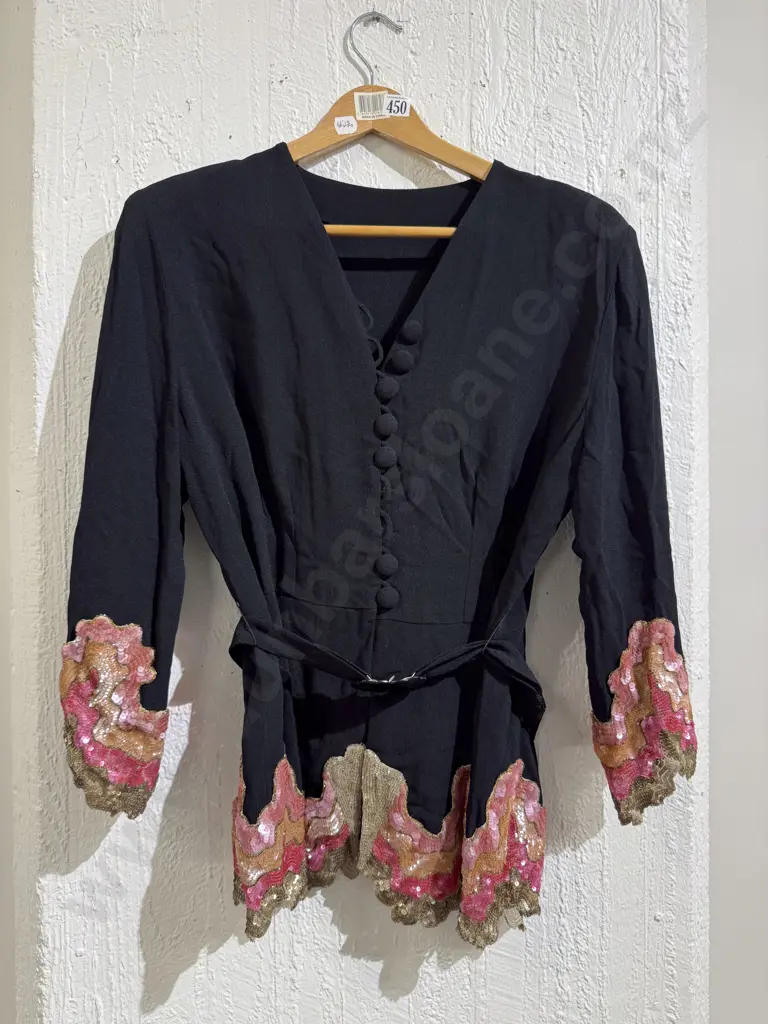 Circa 1960's - 70's Evening Jacket with Full Length Skirt Image 1++