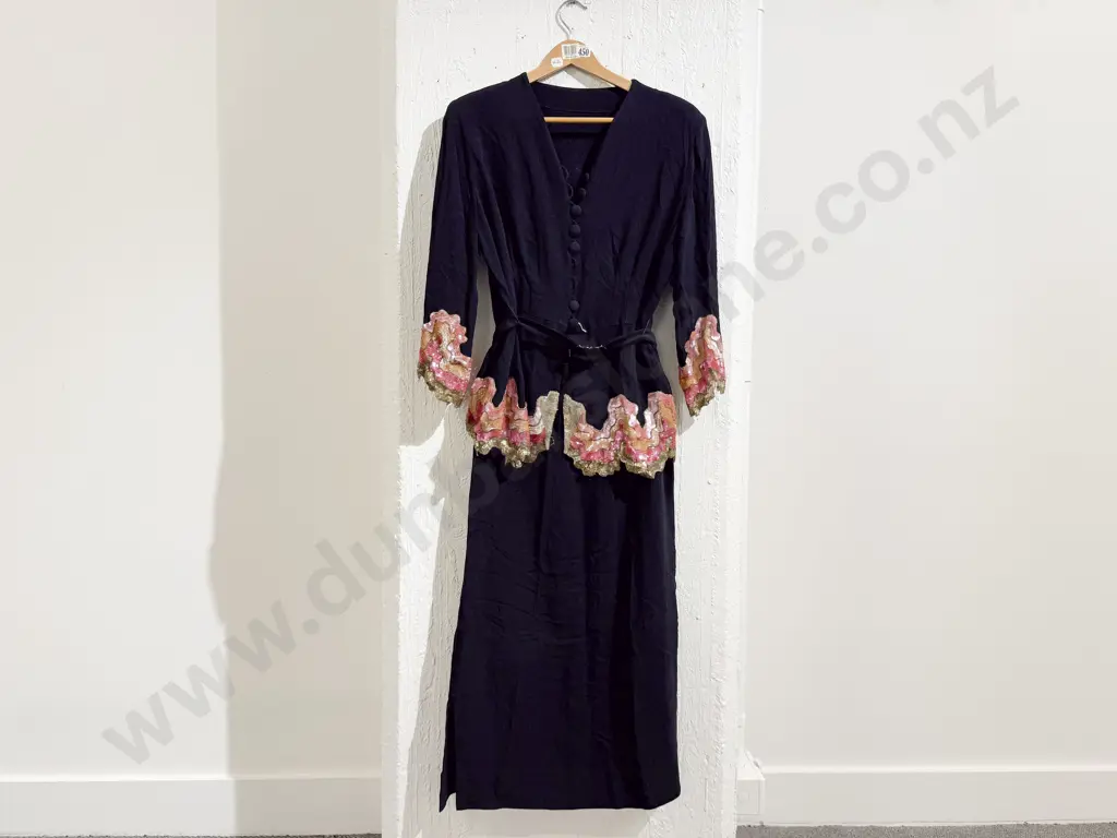Circa 1960's - 70's Evening Jacket with Full Length Skirt Image 1++