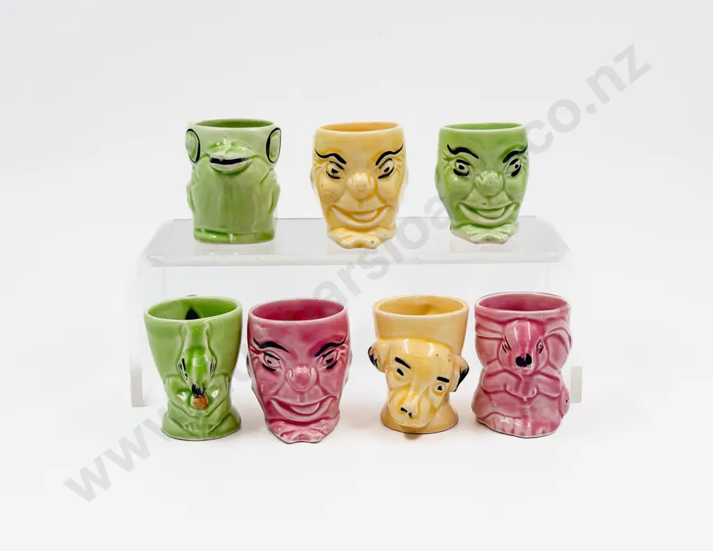 Seven Royal Art Pottery Novelty Egg Cups Image 1++