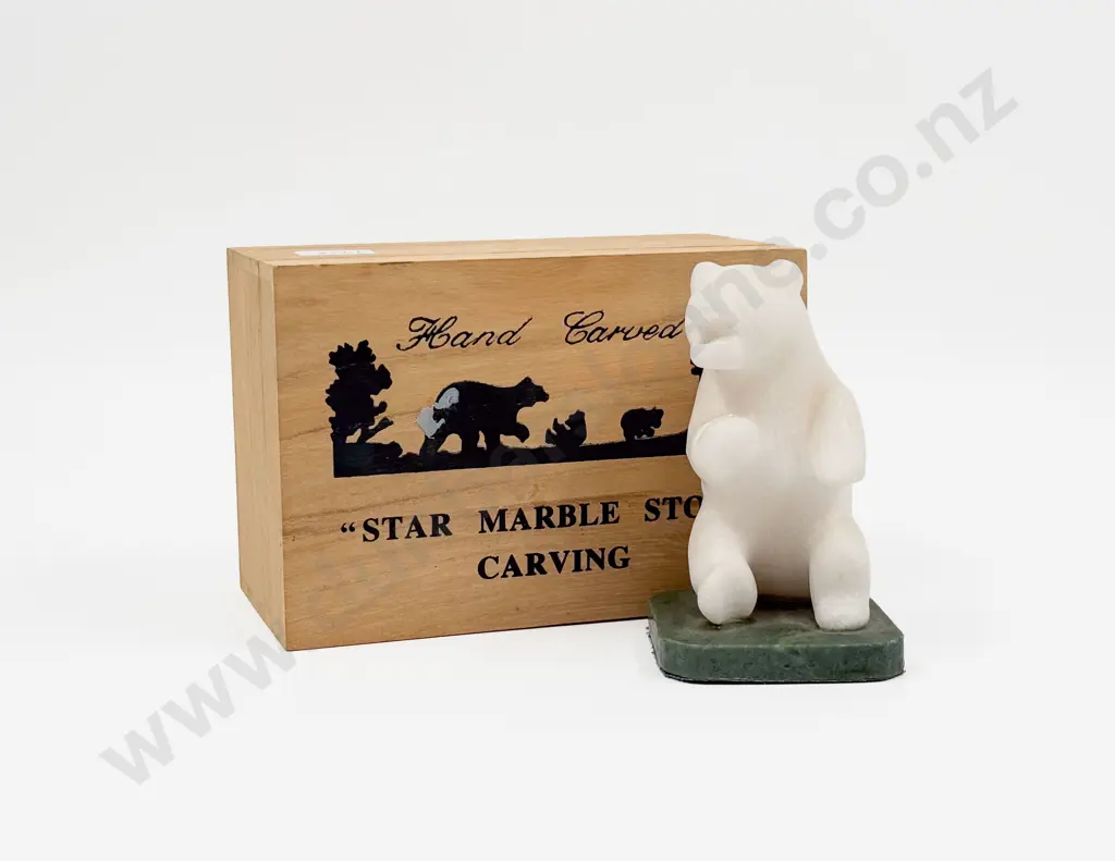 "Star Marble Stone" Bear Carving Image 1++