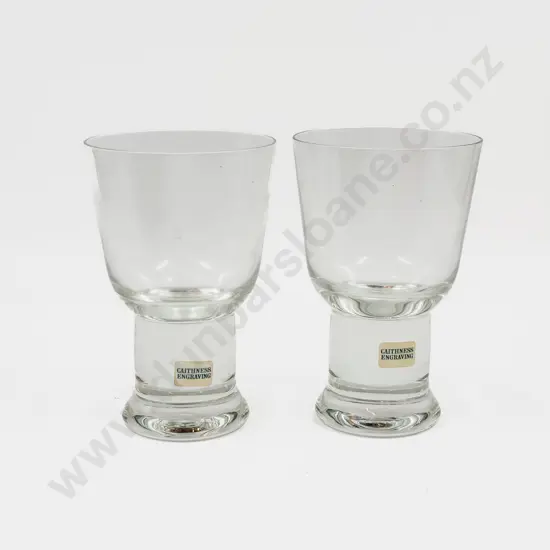 Two Caithness Engraved Glass Goblets in Original Cases