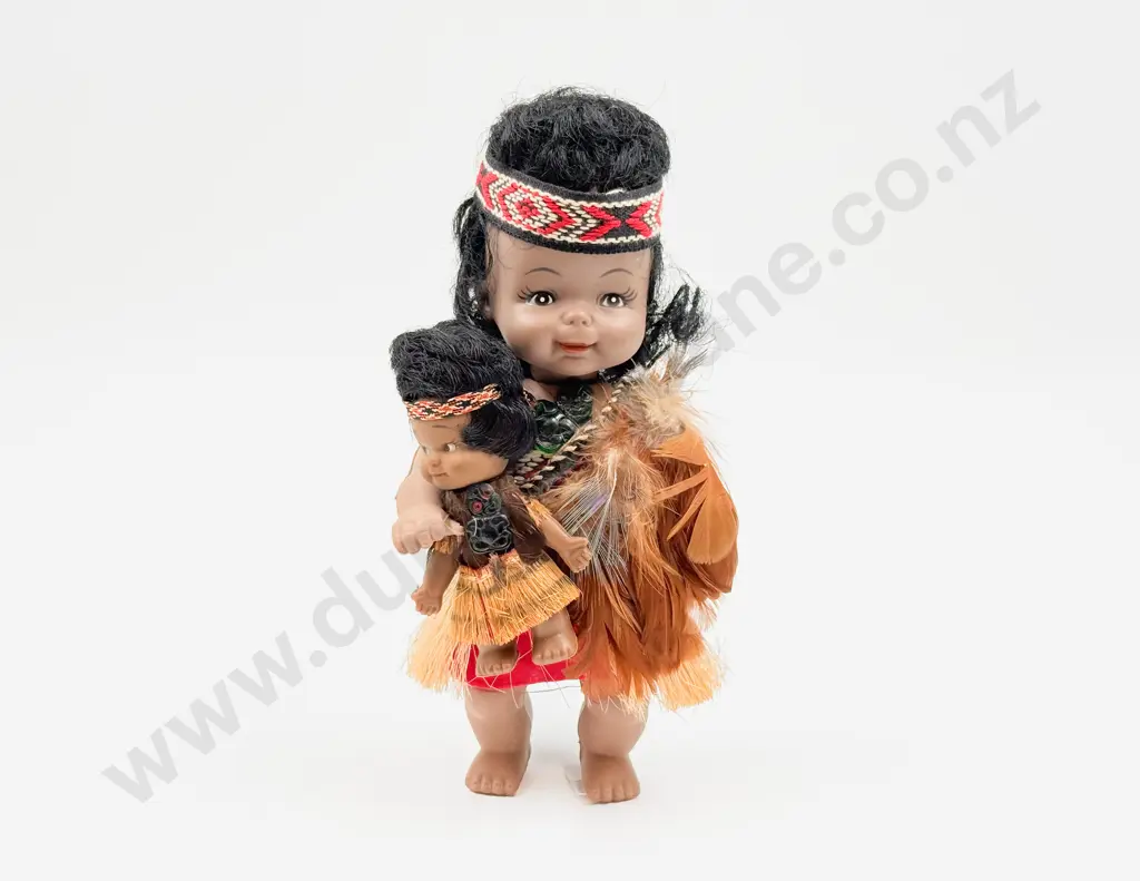 Two Vintage Maori Costume Dolls Image 1++
