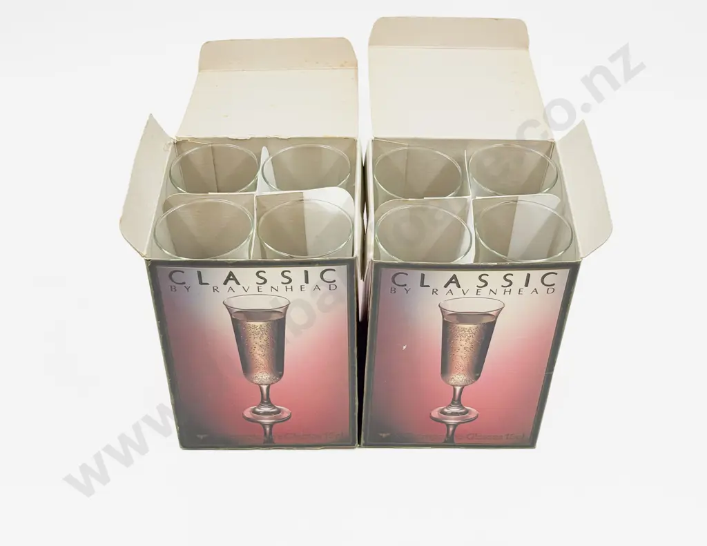Pair of "Classic by Ravenhead" Boxed Champagne Flutes Image 1++