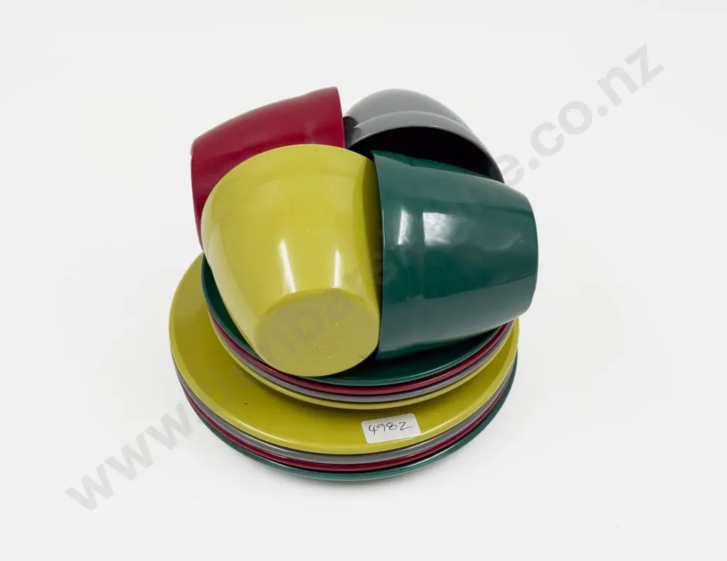 Four Falcon Duraware Cups Saucers and Side Plates Image 1++