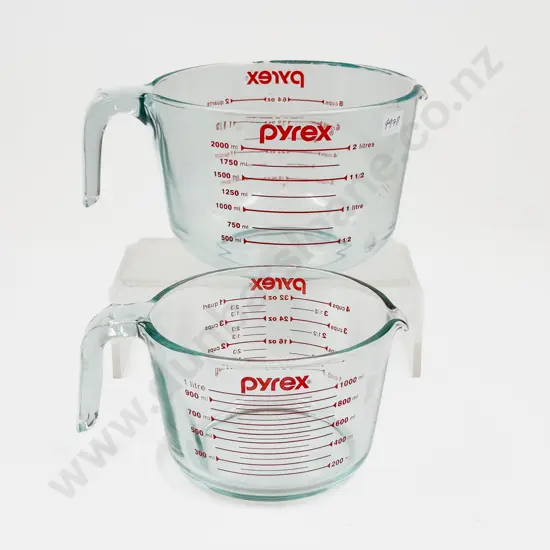 Two Pyrex Glass Measuring Cups