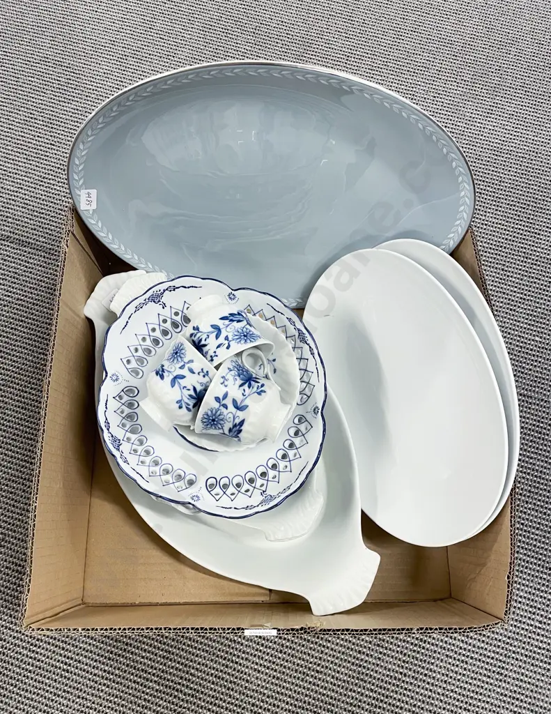 RD "Aegean" Pattern Ashet and Assorted China Image 1++