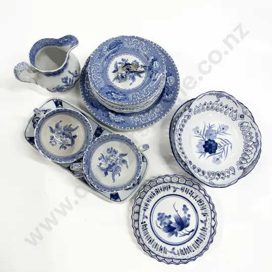 Assorted Copeland Spode Blue and White and Assorted China