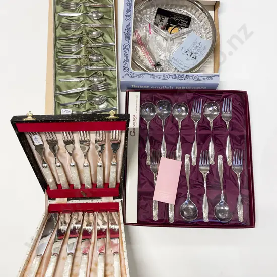 Qty of Assorted Boxed Cutlery and Other