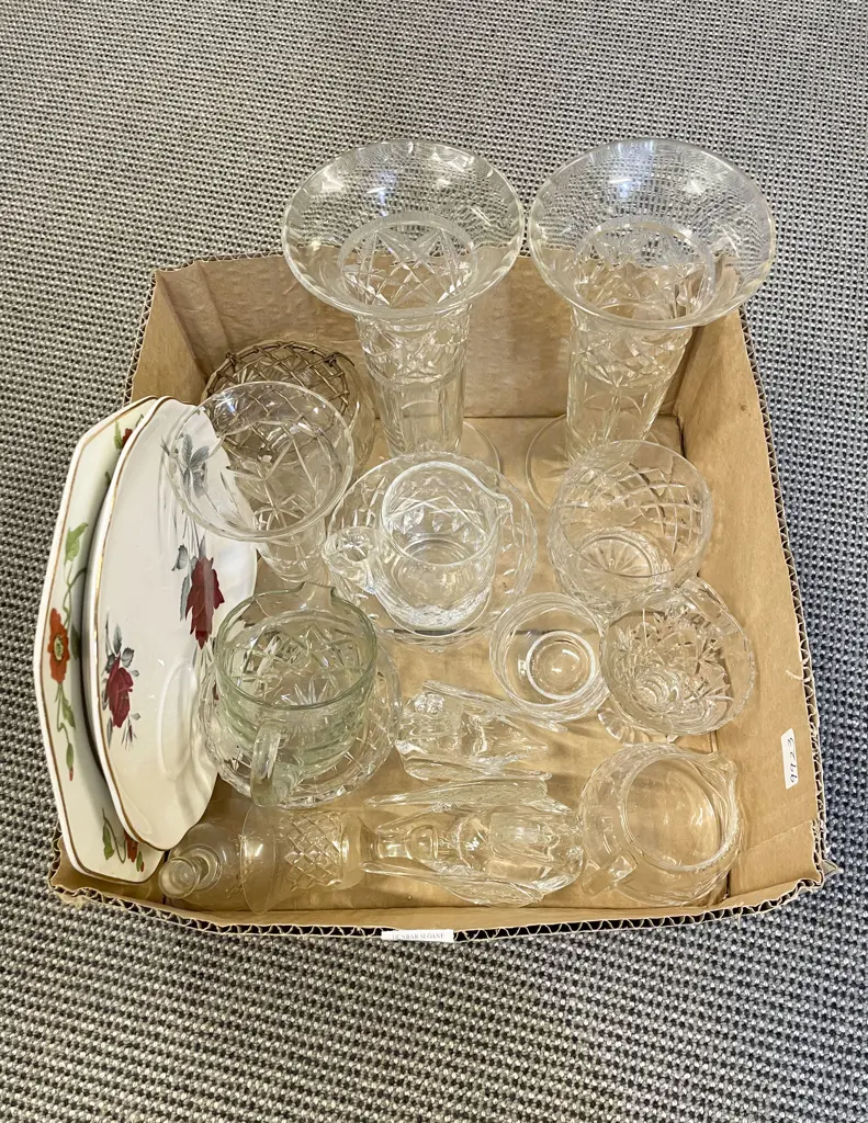 Pair of Edinburgh Crystal Vases and Assorted Crystal etc Image 1++