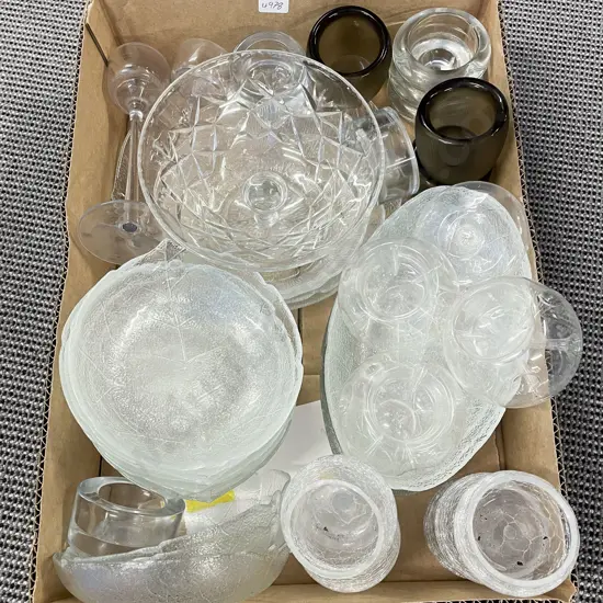 Qty of Assorted Crystal and Glassware
