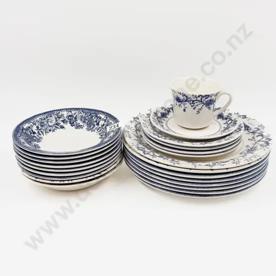 Qty of Assorted Blue and White China