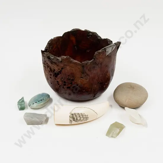 Small Qty of Assorted Including Swamp Kauri Bowl etc