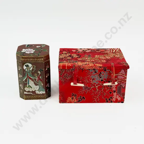 Cloisonne Lidded Jar and Other