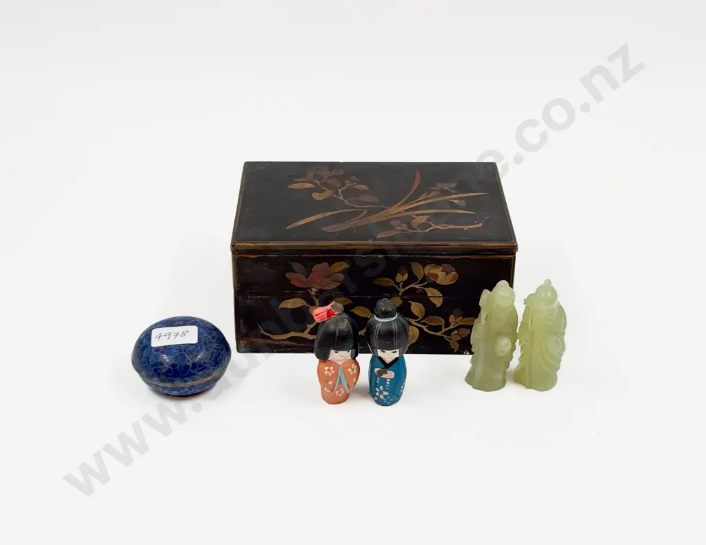 Small Qty of Assorted Ornaments including Jade Style and Cloisonne Image 1++