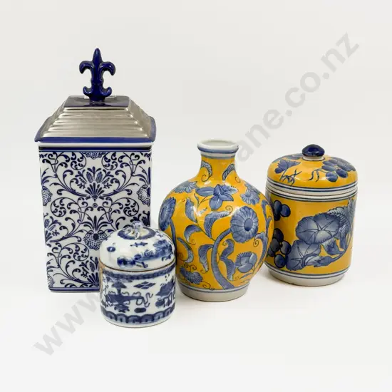 Qty of Assorted China Jars with Vase