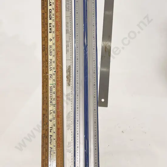 Qty of Assorted Vintage Rulers etc