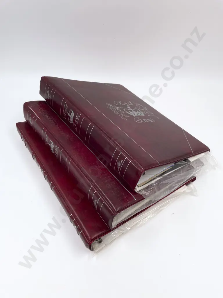 Three Royal Comm. Stamp Folders with Royal Comm. Coin Image 1++