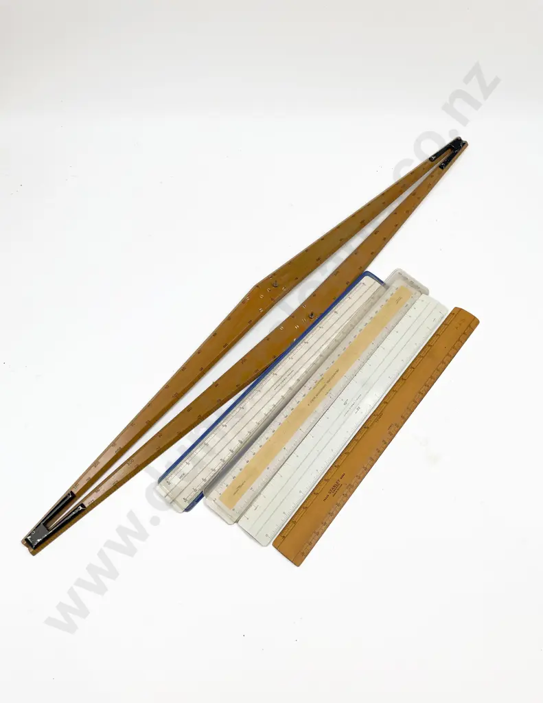 Quantity of Assorted Vintage Rules and Rulers Image 1++