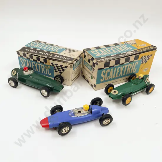 Three Vintage Tri-Ang Scalextric Cars